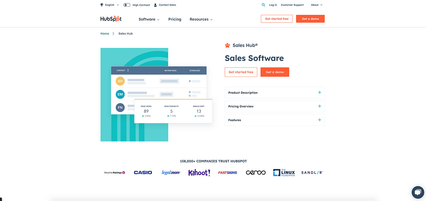 HubSpot Sales Lead Software
