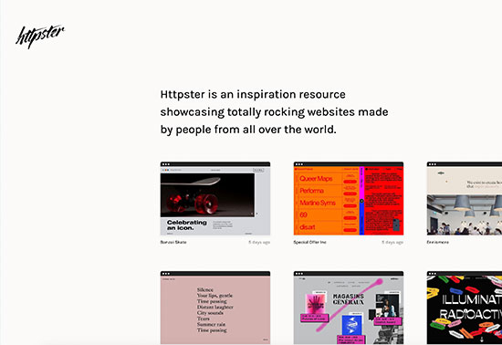 Httpster is an inspiration Rezourze.com
