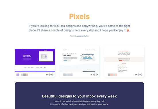 Pixels — Beautiful designs every day - Klart.io Rezourze.com