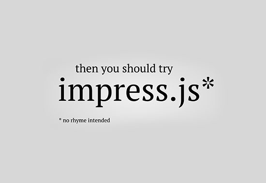 impress.js, JavaScript Sliders, JavaScript Resources, Slider Library
