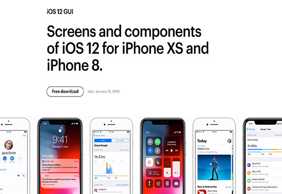 iOS 12 GUI - iOS Design Kit