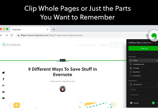 Evernote Web Clipper Chrome Extensions