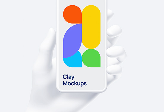 Clay Mockups: For Mobile and Website Mockup